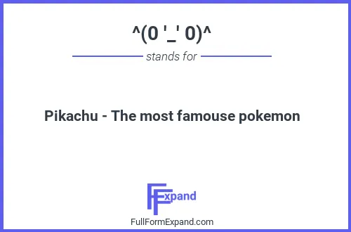 Full form of ^(0 '_' 0)^