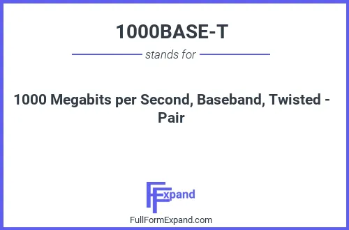 Full form of 1000BASE-T