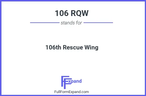 Full form of 106 RQW
