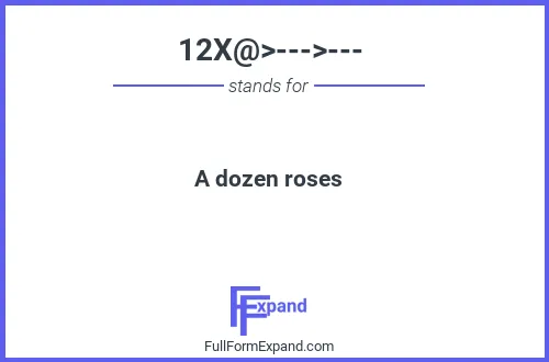 Full form of 12X@>--->---