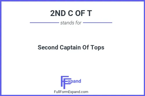 Full form of 2ND C OF T