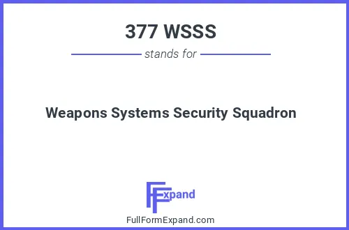 Full form of 377 WSSS