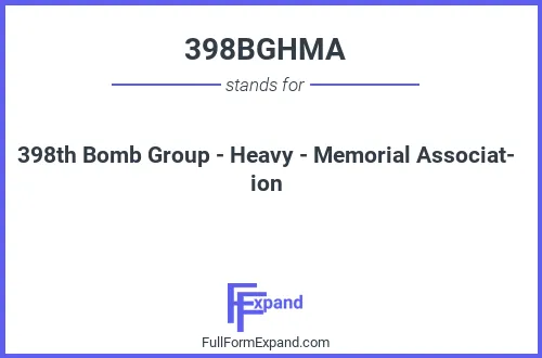 Full form of 398BGHMA