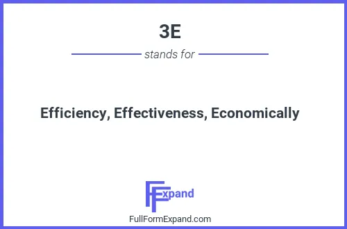 Full form of 3E