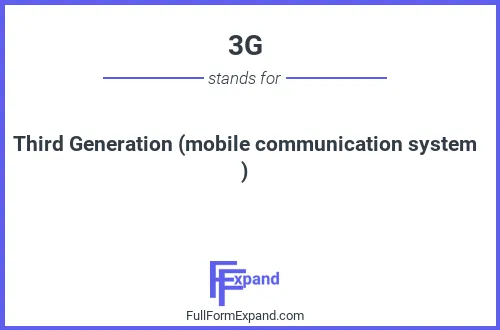 Full form of 3G