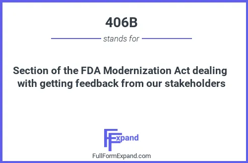Full form of 406B