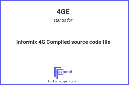 Full form of 4GE