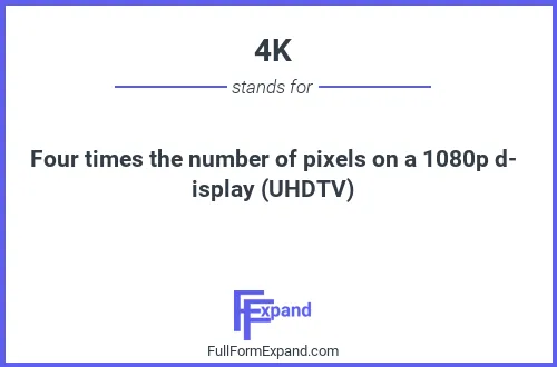Full form of 4K