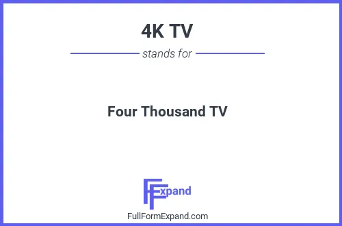 Full form of 4K TV