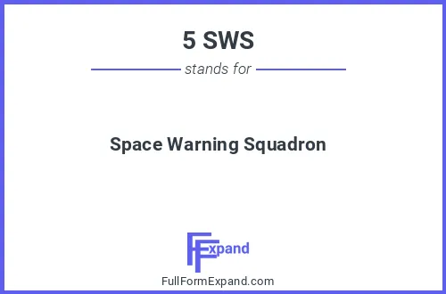 Full form of 5 SWS