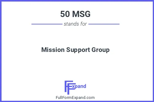 Full form of 50 MSG