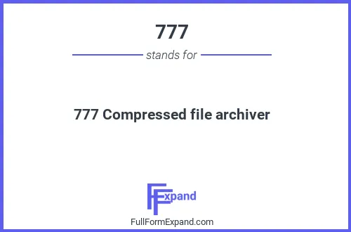 Full form of 777