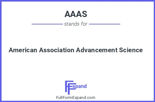 Full form of AAAS