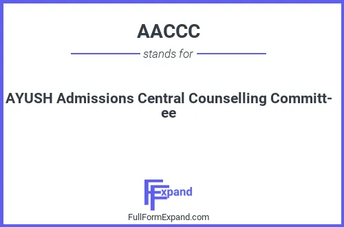 Full form of AACCC