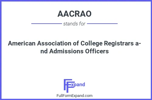 Full form of AACRAO