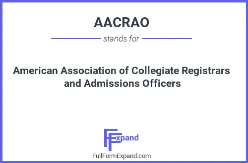 Full form of AACRAO