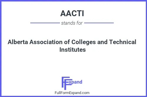 Full form of AACTI