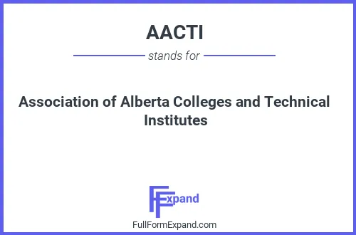 Full form of AACTI
