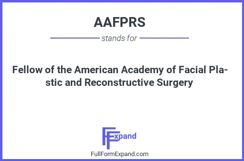 Full form of AAFPRS