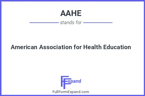 Full form of AAHE