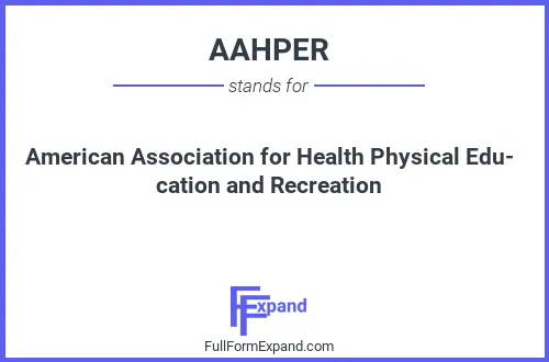 Full form of AAHPER