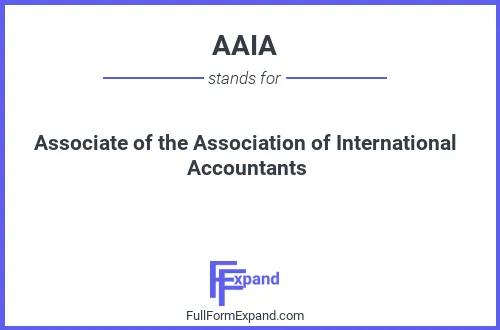 Full form of AAIA