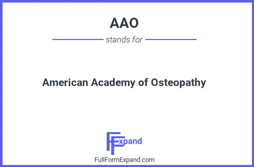 Full form of AAO