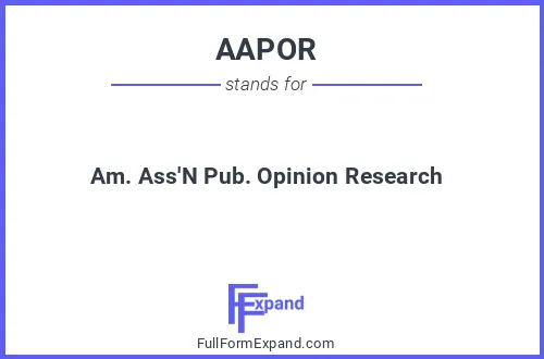 Full form of AAPOR