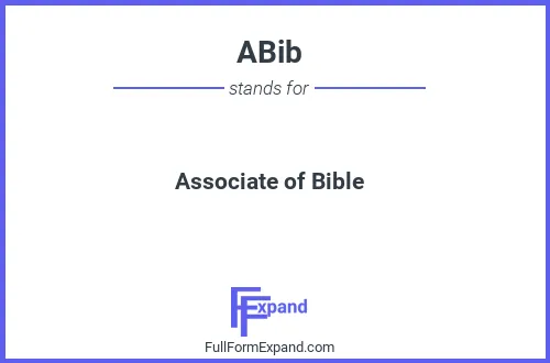 Full form of ABib