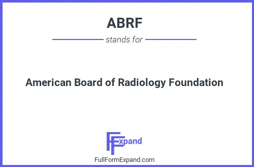 Full form of ABRF