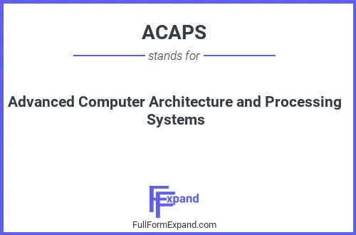 Full form of ACAPS