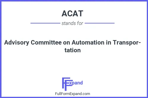 Full form of ACAT