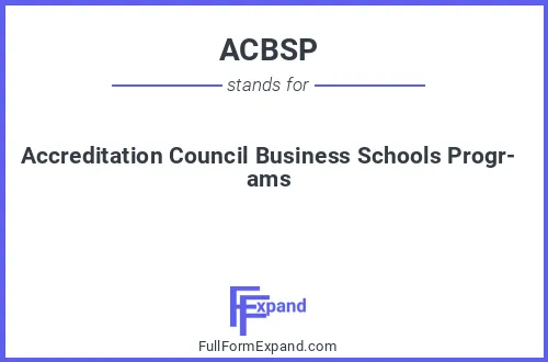 Full form of ACBSP