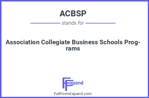 Full form of ACBSP