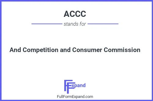 Full form of ACCC