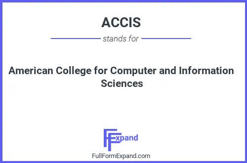 Full form of ACCIS