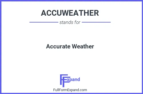 Full form of ACCUWEATHER