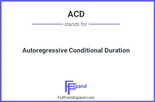 Full form of ACD