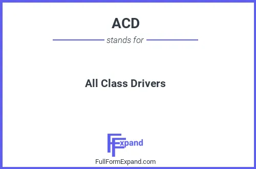 Full form of ACD