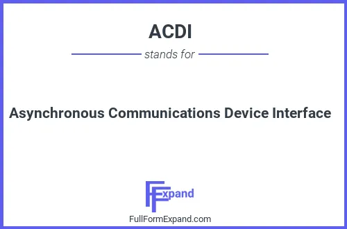 Full form of ACDI