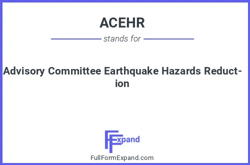 Full form of ACEHR
