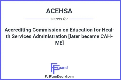 Full form of ACEHSA