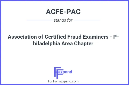 Full form of ACFE-PAC