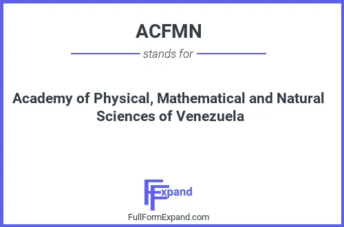 Full form of ACFMN