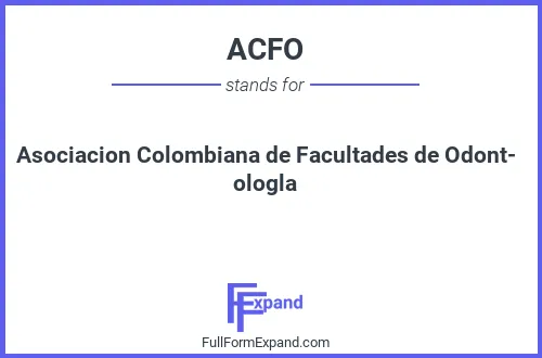 Full form of ACFO