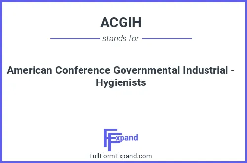 Full form of ACGIH