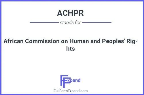 Full form of ACHPR