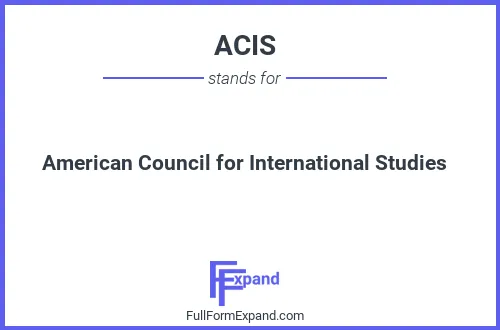 Full form of ACIS