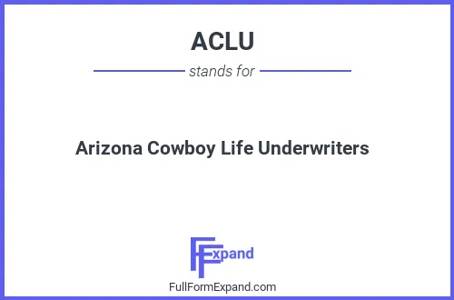 Full form of ACLU