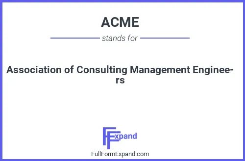 Full form of ACME